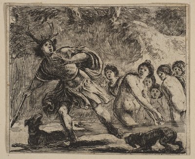 Acteon，来自神话游戏《神秘的神话》，1644年。 作者 斯蒂法诺·德拉·贝拉