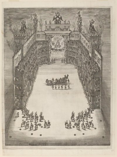 剧院的鸟瞰图，1652年。 作者 斯蒂法诺·德拉·贝拉
