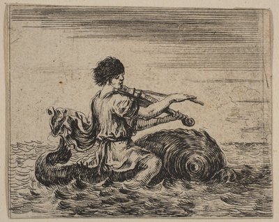 Arion，来自神话游戏《神话游戏》，1644年。 作者 斯蒂法诺·德拉·贝拉