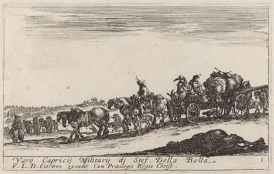 行李列车，约1641年。 作者 斯蒂法诺·德拉·贝拉