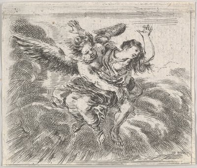 Boreas和Orithyia，摘自神话游戏Jeu de la Mythologie，1644年。 作者 斯蒂法诺·德拉·贝拉