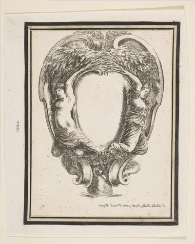 鸭和仙女的漩涡花饰，1647年。 作者 斯蒂法诺·德拉·贝拉