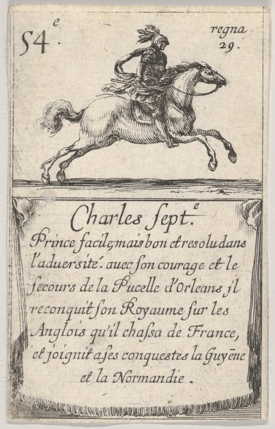 查尔斯·塞普（Charles Sept.-e）亲王·王子（Facile ...），摘自法国国王游戏（Jeu des Rois de Fr），1644年。 作者 斯蒂法诺·德拉·贝拉