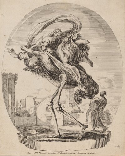 抬着女人的死神，可能是1648年。 作者 斯蒂法诺·德拉·贝拉