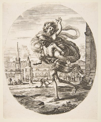 大约五个孩子的死亡，Les cinq Morts，ca。 1648年。 作者 斯蒂法诺·德拉·贝拉