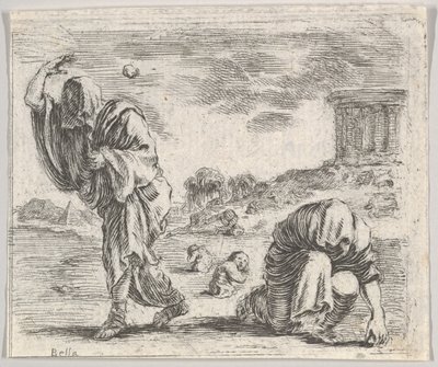 灭绝和止泻，摘自神话游戏《神话传说》（Jeu de la Mythologie），1644年。 作者 斯蒂法诺·德拉·贝拉