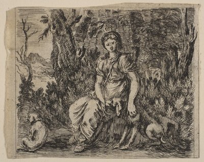 戴安娜（Diana），来自神话游戏《神话游戏》，1644年。 作者 斯蒂法诺·德拉·贝拉