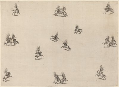 战斗的骑士们，1652年。 作者 斯蒂法诺·德拉·贝拉