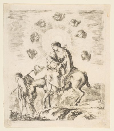 飞往埃及， 1641。 作者 斯蒂法诺·德拉·贝拉