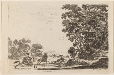 森林与猎鹿，1642年。 作者 斯蒂法诺·德拉·贝拉