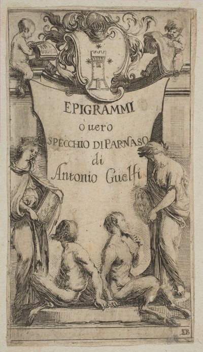 Epigrammi de Guelfi的正篇作品，约。 1636。 作者 斯蒂法诺·德拉·贝拉