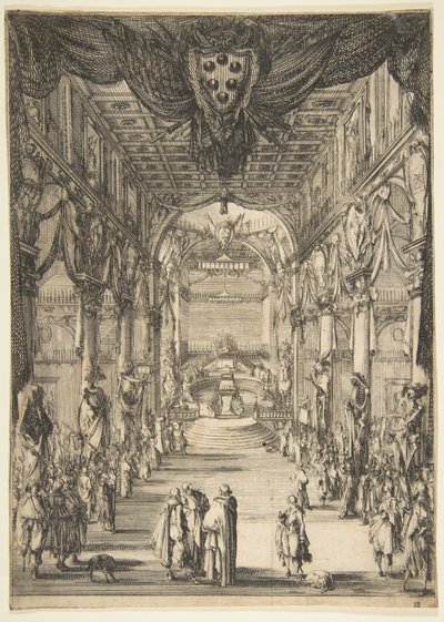 弗朗切斯科·德·美第奇的葬礼，1634年。 作者 斯蒂法诺·德拉·贝拉