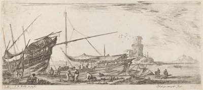 港湾景区，1644年。 作者 斯蒂法诺·德拉·贝拉