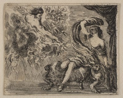 Jupiter和Semele，摘自神话游戏Jeu de la Mythologie，1644年。 作者 斯蒂法诺·德拉·贝拉