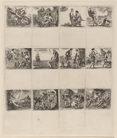 神话扑克牌，1644年。 作者 斯蒂法诺·德拉·贝拉