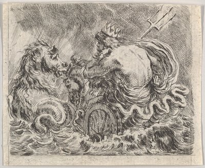 海王星，摘自《神话游戏》，1644年。 作者 斯蒂法诺·德拉·贝拉