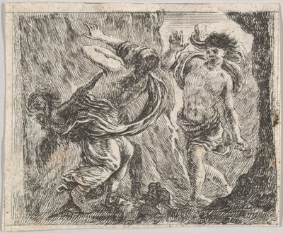 Orpheus和Eurydice，摘自神话游戏Jeu de la Mythologie，1644年。 作者 斯蒂法诺·德拉·贝拉
