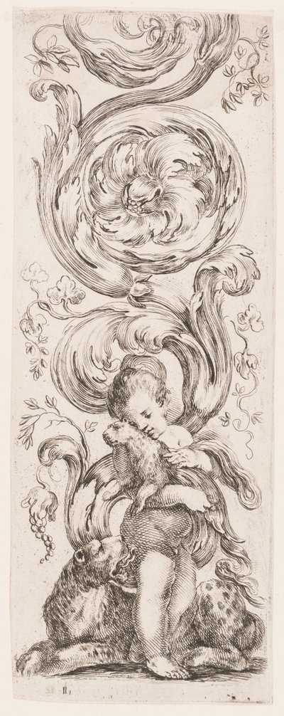 版画，选自 Ornamenti o grottesche（装饰或怪诞）系列 作者 斯蒂法诺·德拉·贝拉