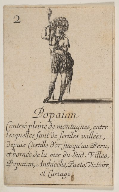 波帕扬，出自《地理游戏》Jeu de la Géographie，1644年。 作者 斯蒂法诺·德拉·贝拉