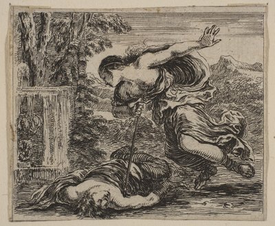 Pyramus和Thisbe，摘自神话游戏Jeu de la Mythologie，1644年。 作者 斯蒂法诺·德拉·贝拉