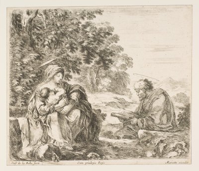 约在飞往埃及的航班上休息。 1649。 作者 斯蒂法诺·德拉·贝拉