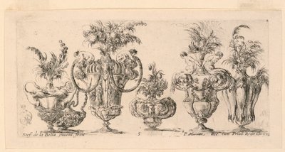 六只花瓶，选自 "Raccolta 作者 斯蒂法诺·德拉·贝拉