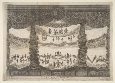 第六场，天堂，出自《天神的婚姻》，摄于1637年。 作者 斯蒂法诺·德拉·贝拉