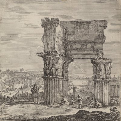 协和神庙和罗马广场，1656年。 作者 斯蒂法诺·德拉·贝拉
