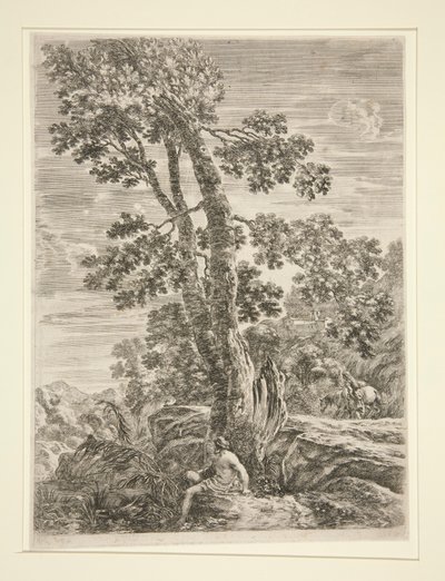 渔夫》，选自《四幅大型风景画》（Quatre grands paysages en hauteur）系列 作者 斯蒂法诺·德拉·贝拉