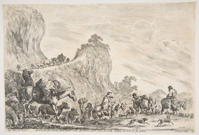 雅各在埃及的旅程，约。 1647。 作者 斯蒂法诺·德拉·贝拉