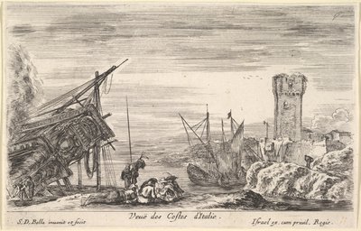 意大利海岸的景色Veue des Costes d