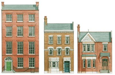 英国房屋风格，约 1750-1910 年（水墨画） 作者 斯蒂芬·康林