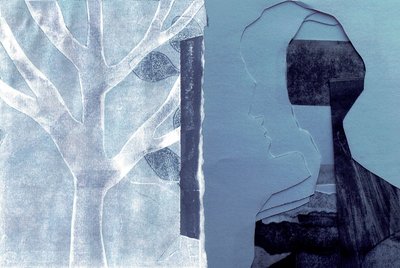 La Foret V，2017（单版画和拼贴画） 作者 史蒂芬·道
