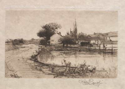 马萨诸塞州皮茨菲尔德附近的素描，1887-1888。 作者 史蒂芬·帕里什