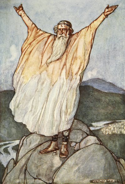 好运时刻到了》，插图，选自埃莉诺-赫尔（Eleanor Hull，1860-1935 年）创作的《阿尔斯特的猎犬库丘林》。 作者 Stephen Reid