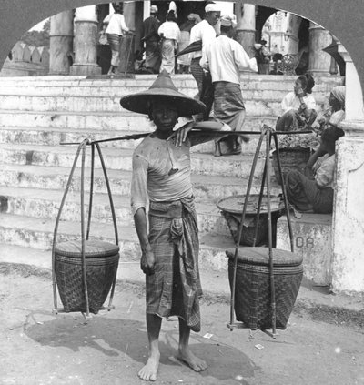 缅甸，仰光，缅甸，多用途的航母，1908年 作者 立体声旅行社