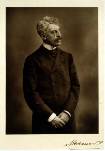 班克罗夫特爵士（1841-1926），演员和剧院经理，肖像照片（黑白照片）。 作者 瓦莱丽工作室