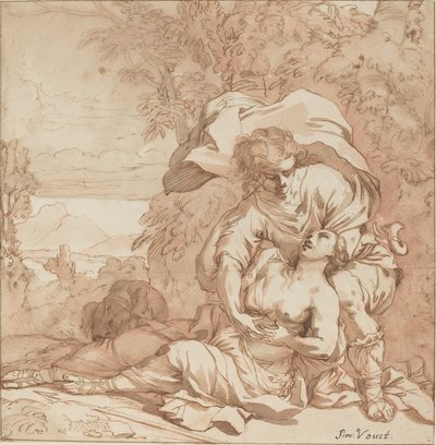 普罗克利斯和塞弗勒斯（？） 作者 Simon Vouet 工作室