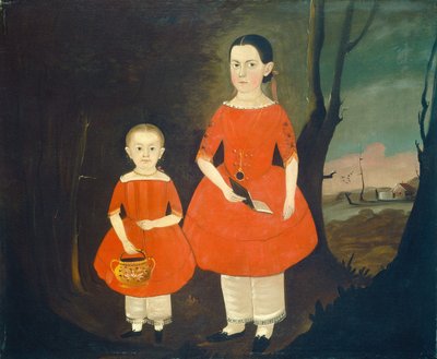 红衣姐妹》，约1840-1850年。 作者 斯图尔特文·J·汉布林