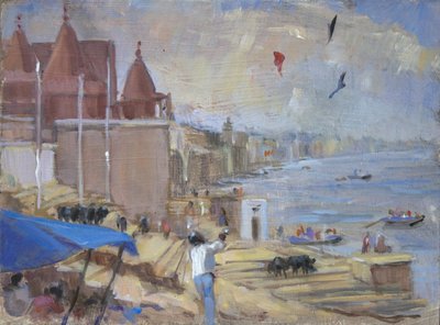 风筝在Varanassi飞行，2012年， 作者 苏威尔士