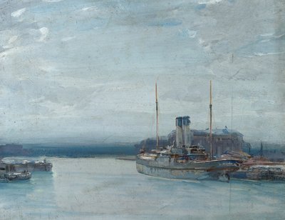 暮光之城，c.1910（面板油画） 作者 桑德兰罗林森