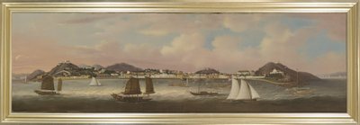 澳门大海滨风景，约 1850 年（布面油画） 作者 顺夸顺夸