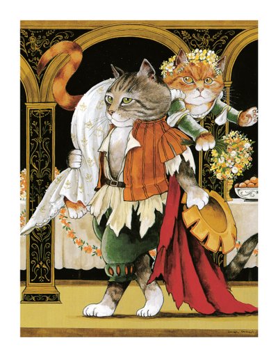 插图选自《莎士比亚的猫》：海报书（2016 年出版） 作者 苏珊·赫伯特