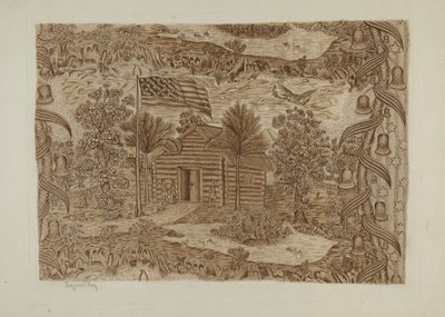 历史性的印刷纺织品，约1940年。 作者 苏珊·罗伊