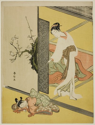 歌妓捉奸在床 作者 铃木春信
