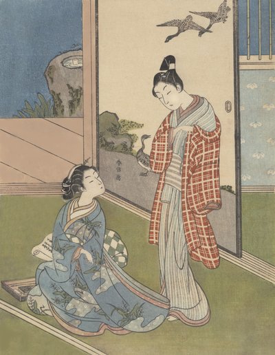A Girl Writing a Letter, 18th century., 18世纪。 作者 铃木春信