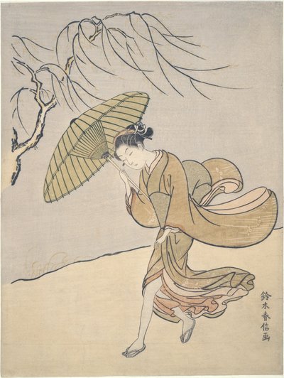 夏天的大风天 作者 铃木春信