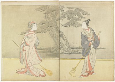 1765年，Meiwa 2的压延打印和No-Play Takasago的Mitate 作者 铃木春信