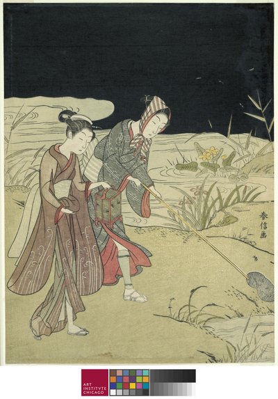 捕捉萤火虫，约1767-68年 作者 铃木春信