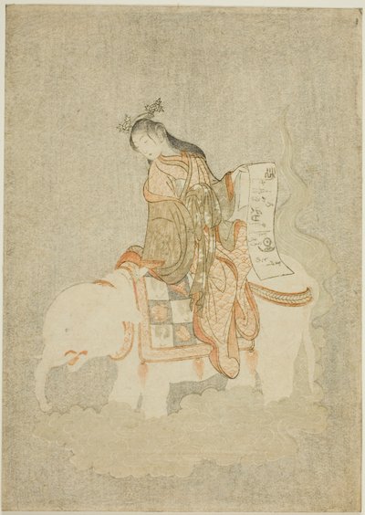 白象上的歌妓 作者 铃木春信